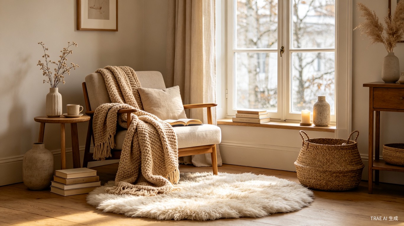 Scandinavian Bedroom - Warm and Serene in the Tropics thumbnail 3